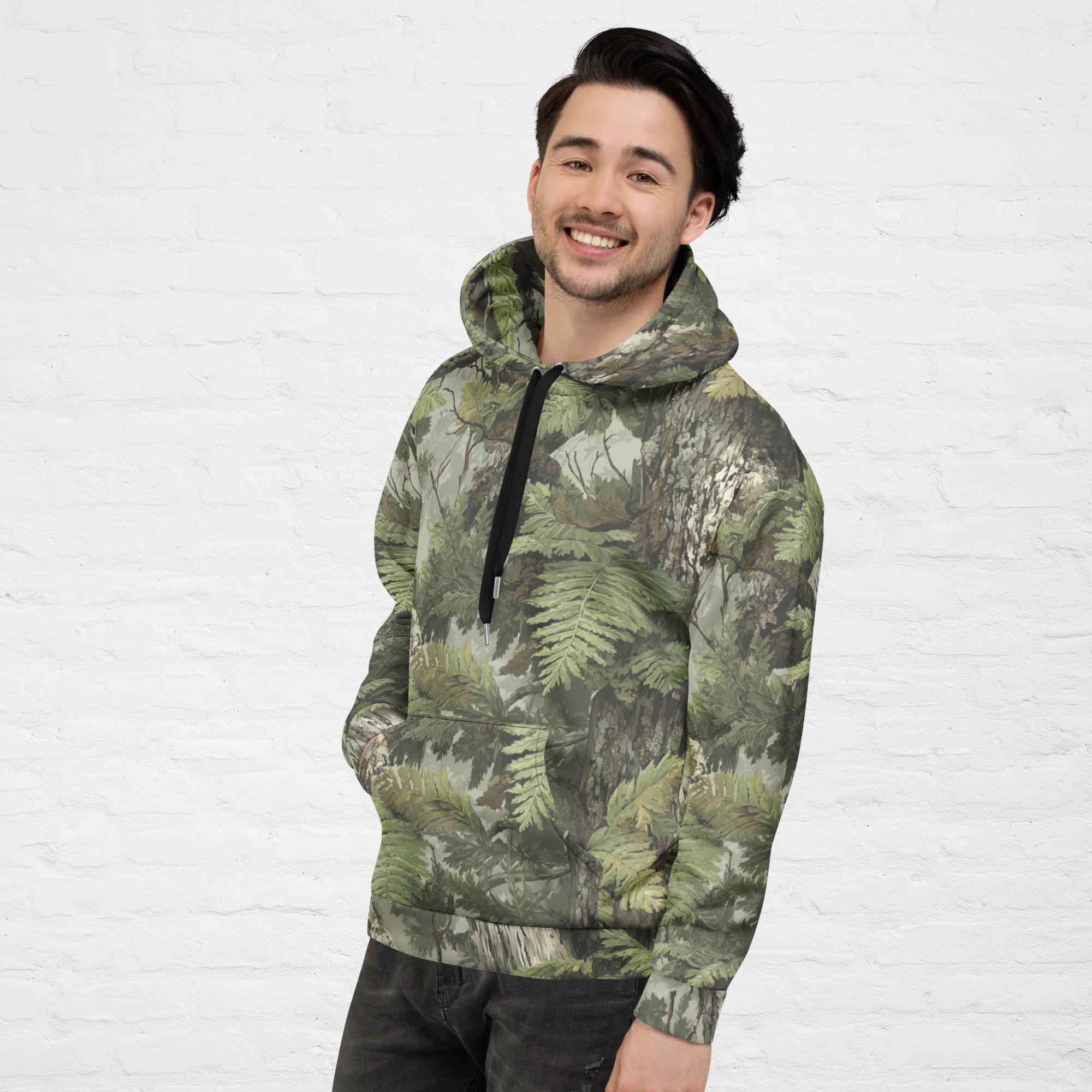 Invisiflage™ SilverFrond Camouflage — Unisex Hoodie - Image 2