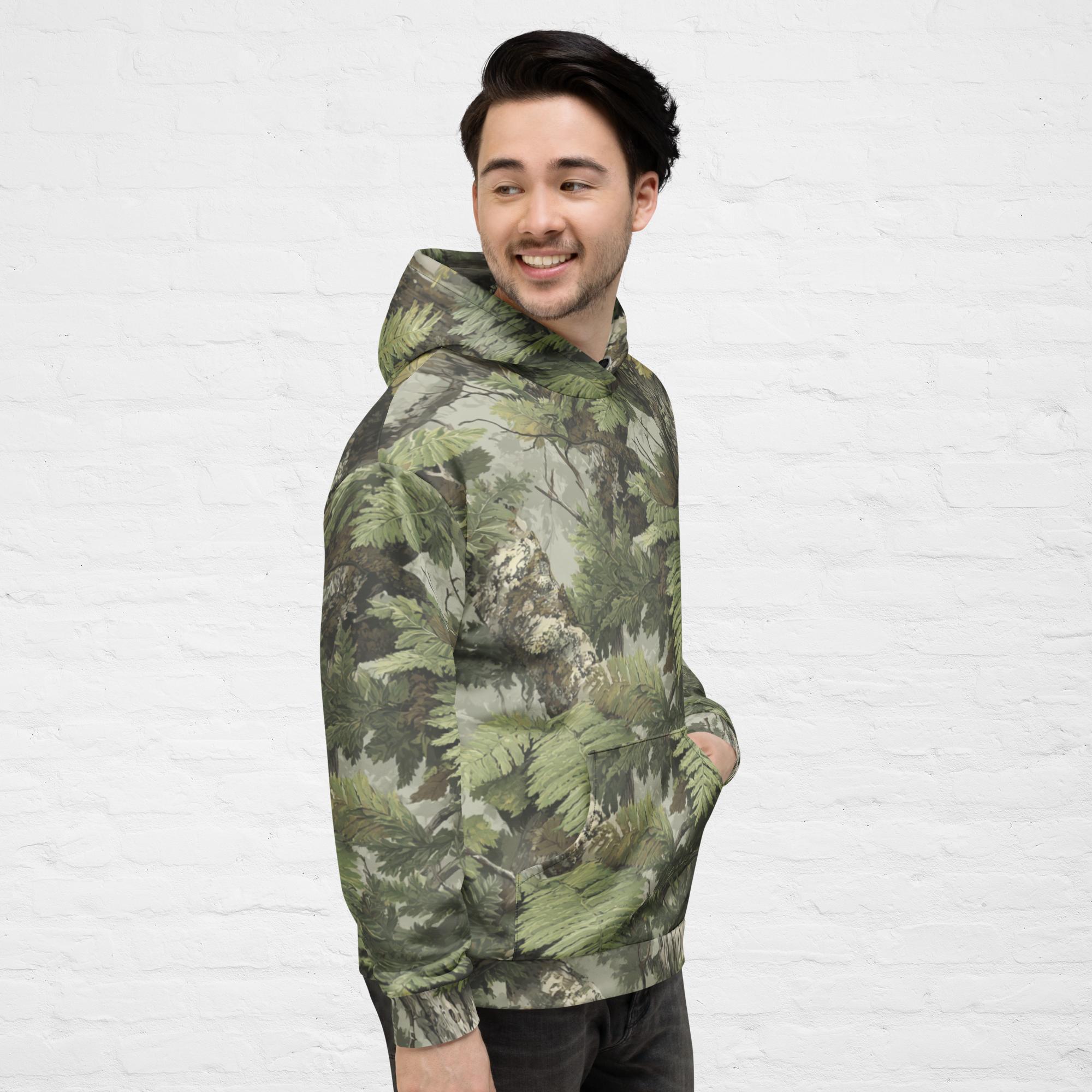 Invisiflage™ SilverFrond Camouflage — Unisex Hoodie - Image 3