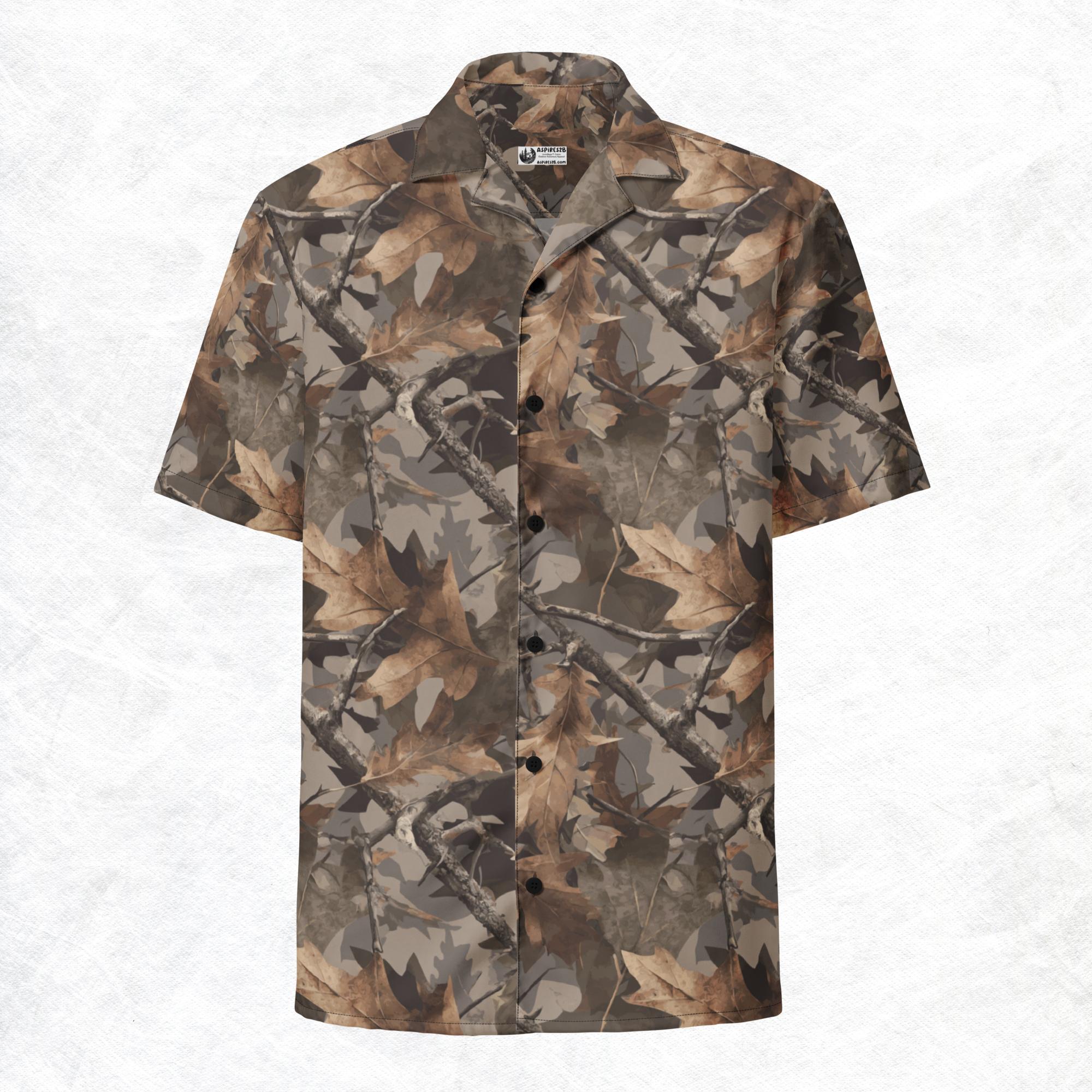 Invisiflage™ DarkenOak — Unisex Button-Up Shirt